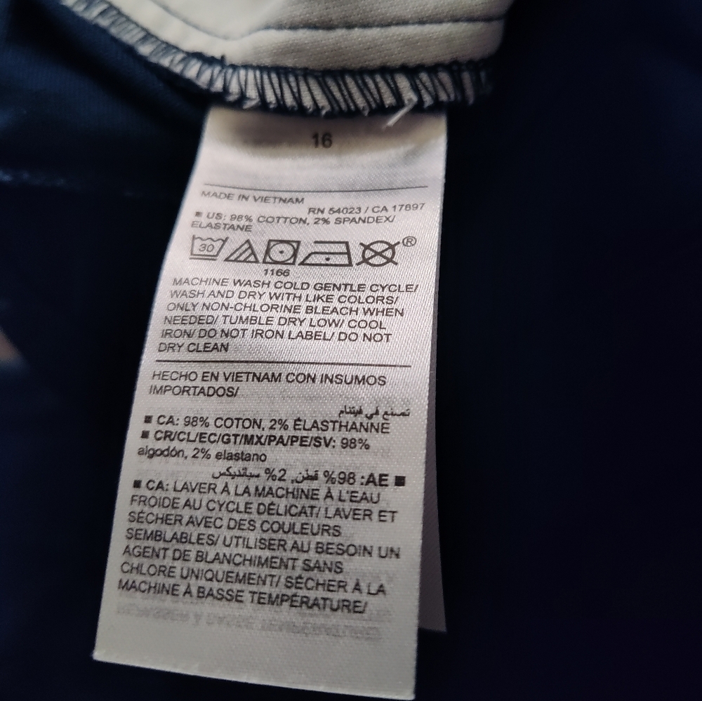 Old Navy Girls Uniform Pants – Boot-Cut Stretch – Navy Blue – Size 16 - Picture 6 of 6